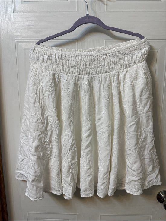 torrid Dresses & Skirts - torrid White Embroidered Smocked-Waist Circle Skirt